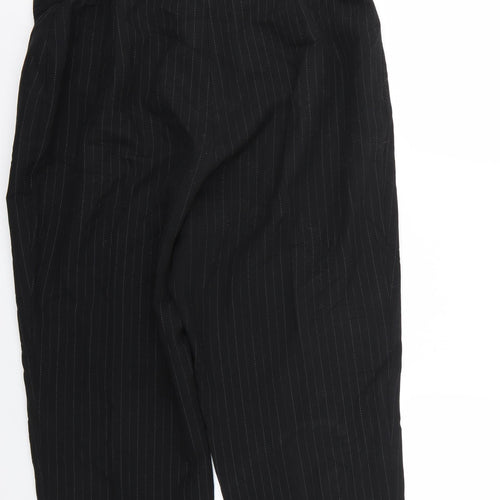slimma Womens Black Striped  Trousers  Size 16 L24 in