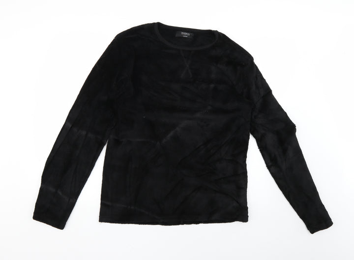 Hudson Mens Black Pullover Jumper Size L