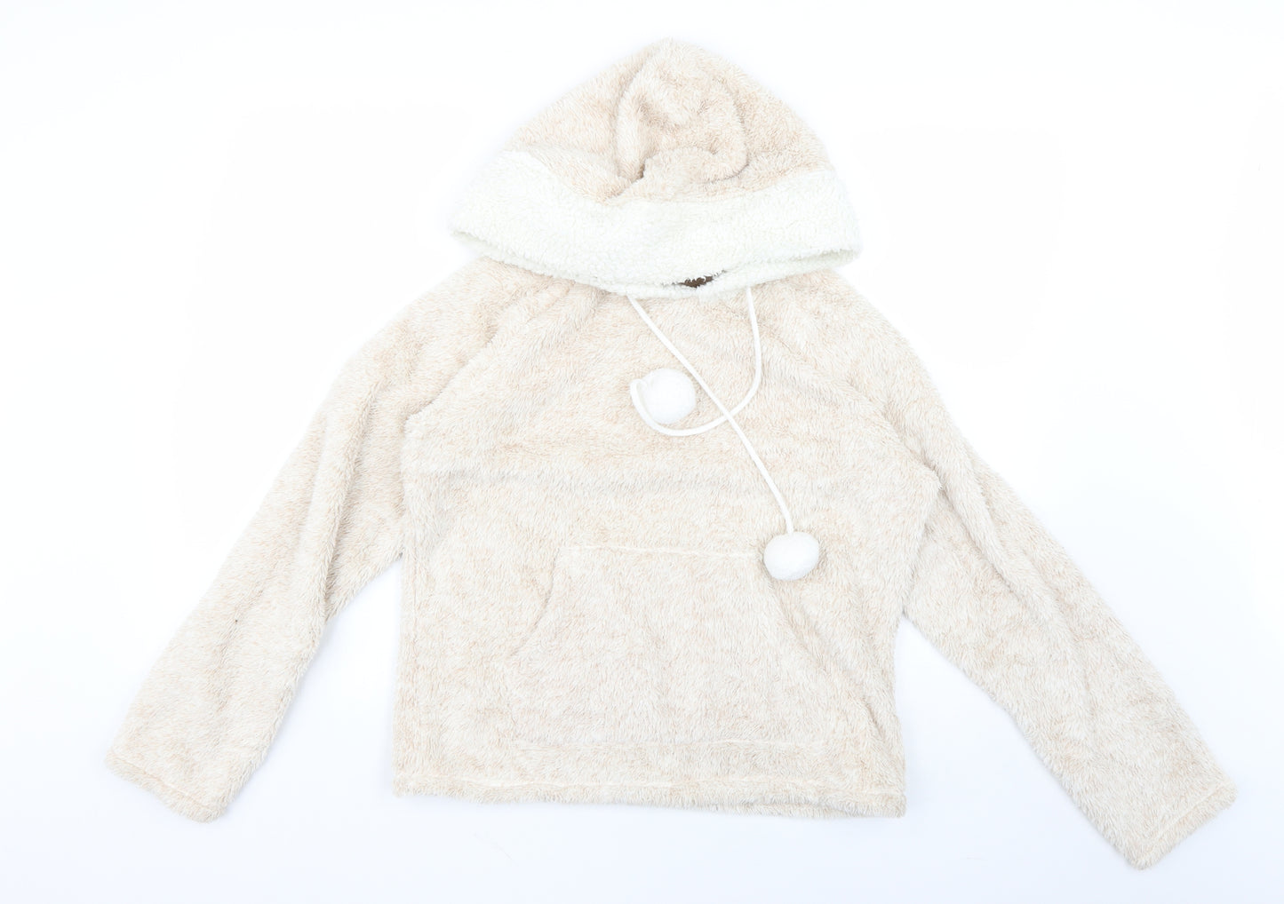 Marks and Spencer Womens Beige   Pullover Hoodie Size 10