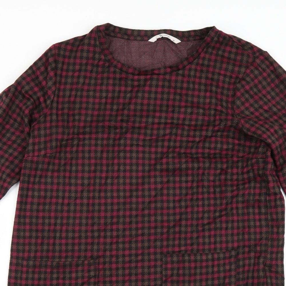Womens Multicoloured Check  Jumper Dress  Size 12