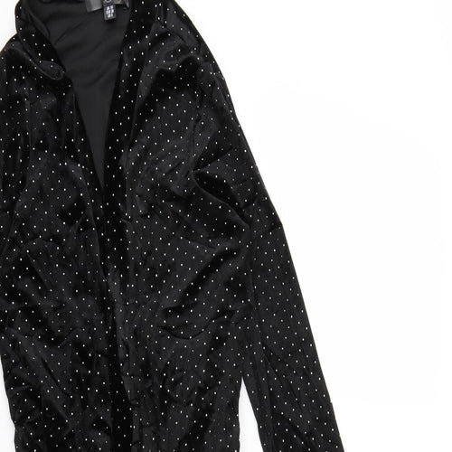 Missguided Womens Black Polka Dot  Wrap Dress  Size 10