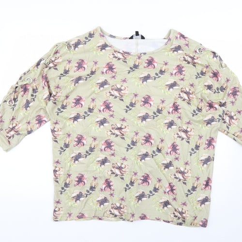 Peacocks Womens Multicoloured Floral  Pullover Jumper Size 16