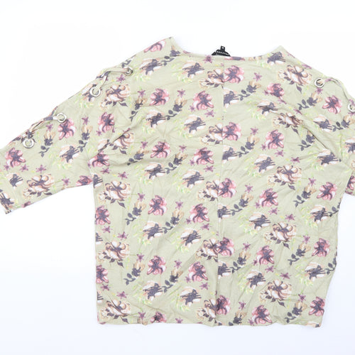 Peacocks Womens Multicoloured Floral  Pullover Jumper Size 16