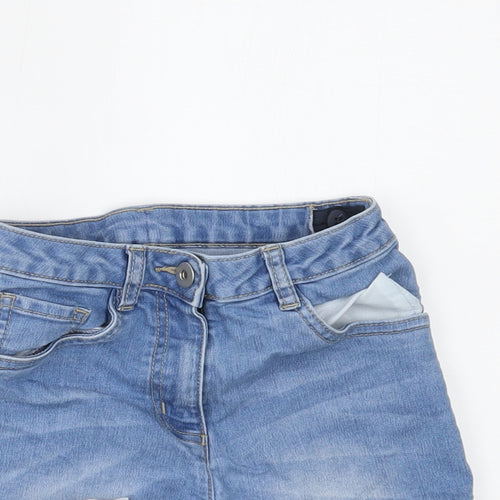 George Girls Blue  Denim Hot Pants Shorts Size 8-9 Years