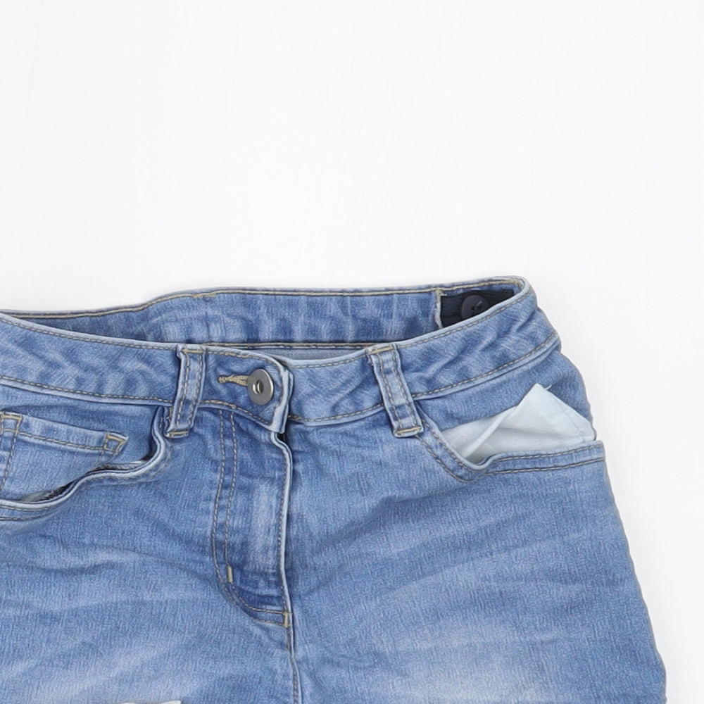 George Girls Blue  Denim Hot Pants Shorts Size 8-9 Years