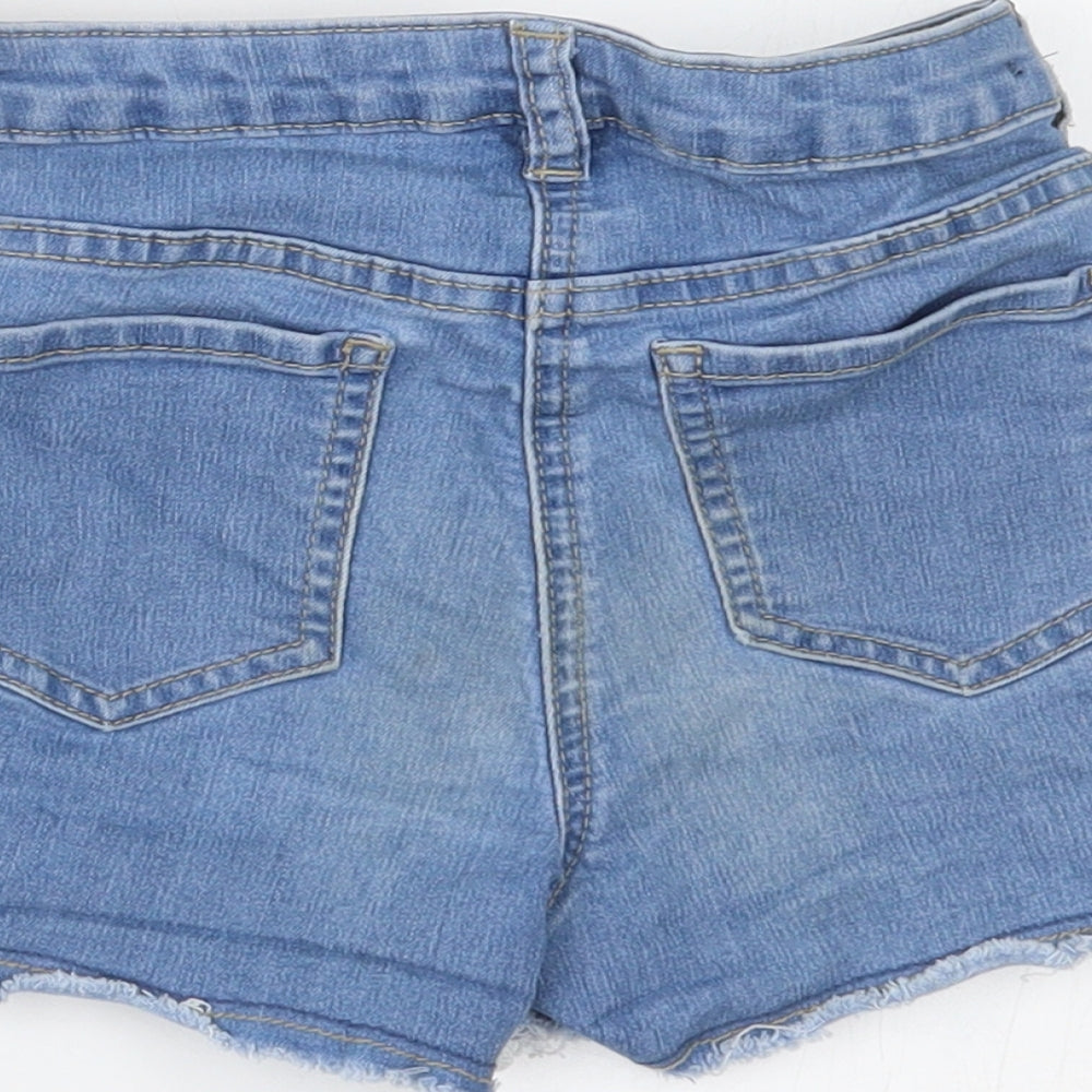 George Girls Blue  Denim Hot Pants Shorts Size 8-9 Years
