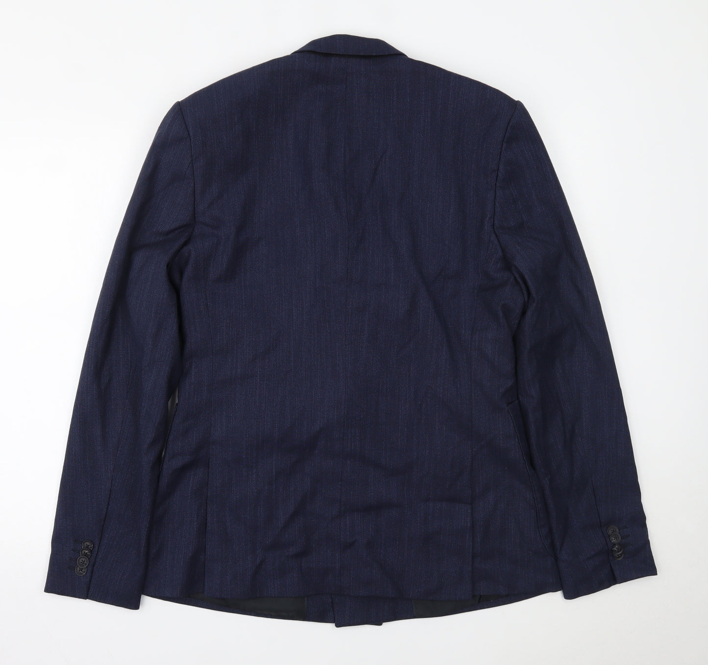 Preworn Mens Blue   Jacket Suit Jacket Size 36