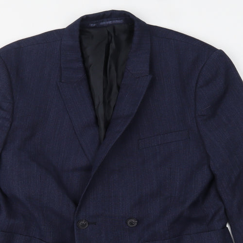 Preworn Mens Blue   Jacket Suit Jacket Size 36
