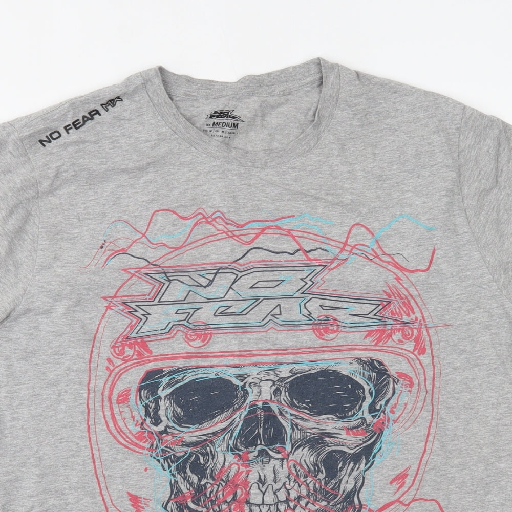 No Fear Mens Grey    T-Shirt Size M