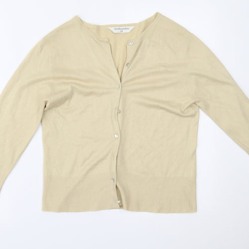 Dorothy Perkins Womens Beige   Cardigan Jumper Size 14