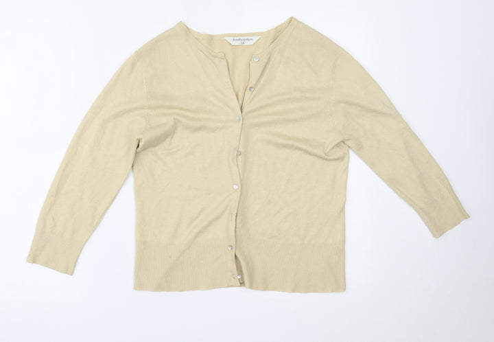 Dorothy Perkins Womens Beige   Cardigan Jumper Size 14