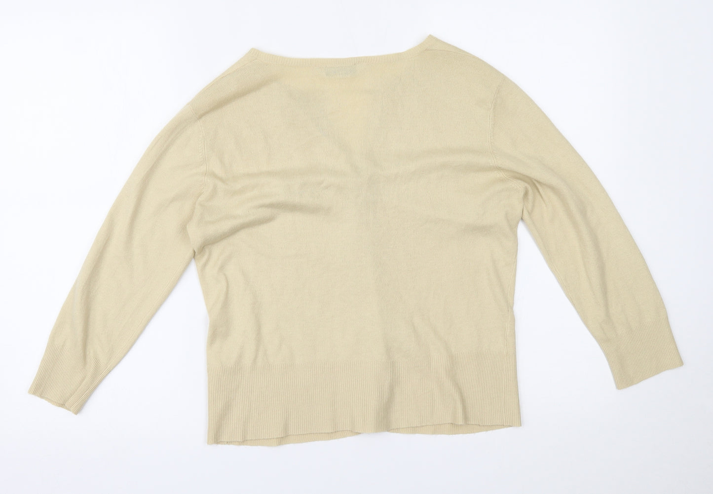 Dorothy Perkins Womens Beige   Cardigan Jumper Size 14