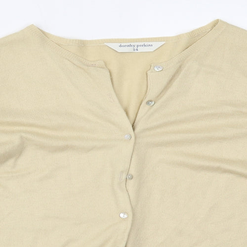 Dorothy Perkins Womens Beige   Cardigan Jumper Size 14