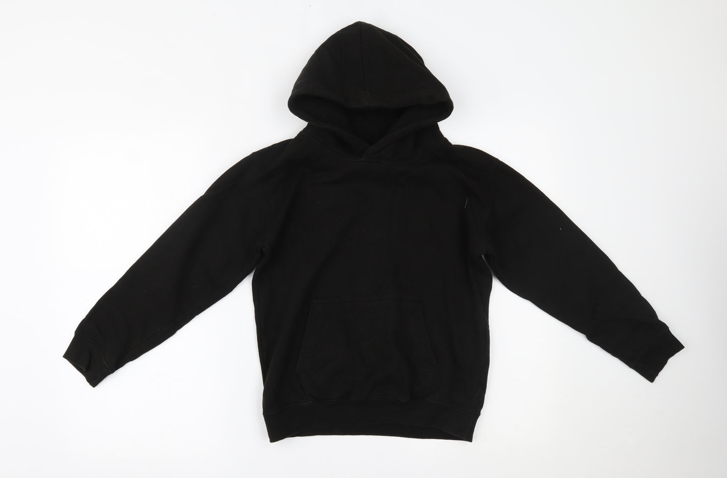 Awdis Boys Black   Pullover Hoodie Size 9-10 Years