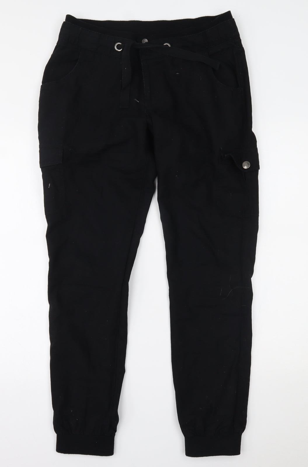 Voodoo Dolls Womens Black   Cargo Trousers Size 12 L29 in