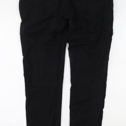 Voodoo Dolls Womens Black   Cargo Trousers Size 12 L29 in