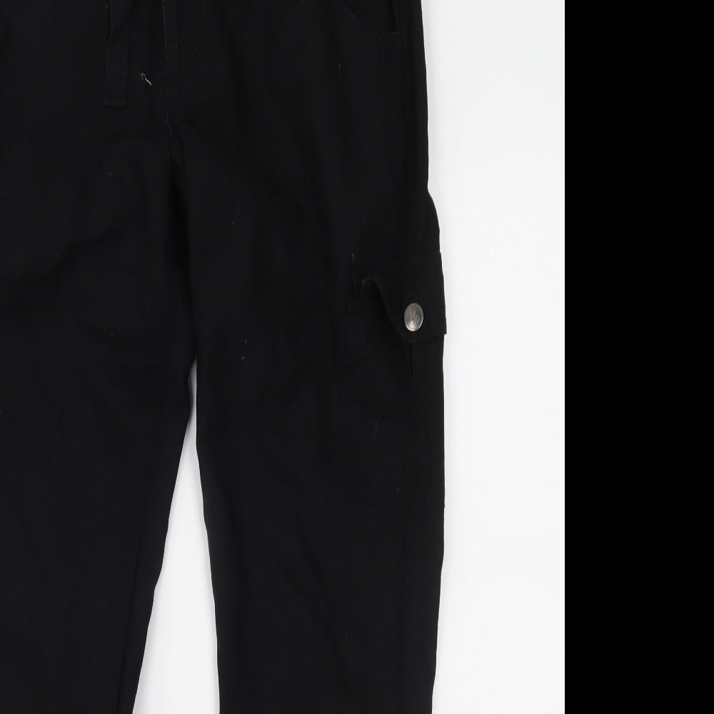 Voodoo Dolls Womens Black   Cargo Trousers Size 12 L29 in