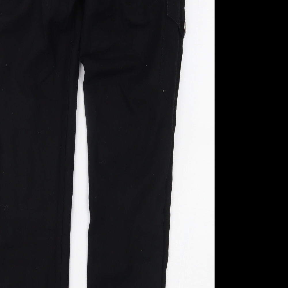 Voodoo Dolls Womens Black   Cargo Trousers Size 12 L29 in