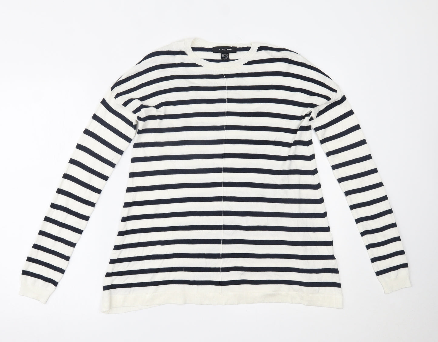 Primark Womens White Striped  Basic Blouse Size 10