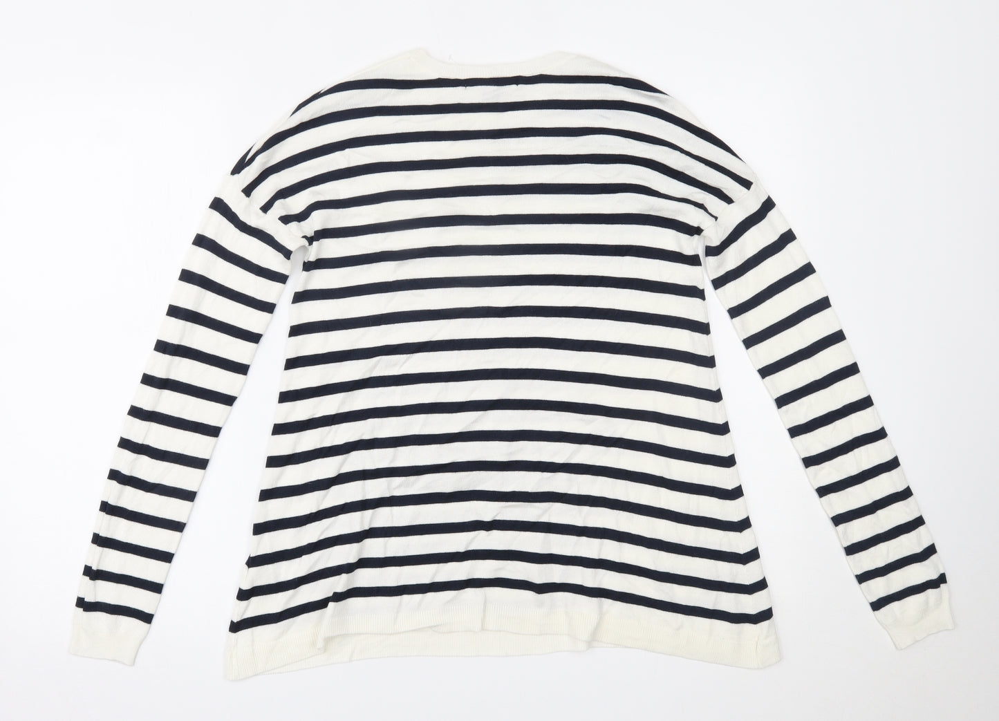 Primark Womens White Striped  Basic Blouse Size 10