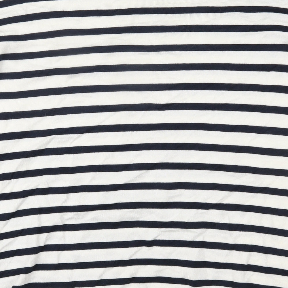Primark Womens White Striped  Basic Blouse Size 10