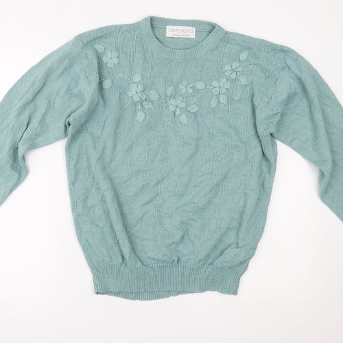 COMPLIMENTS Womens Green   Pullover Jumper Size M