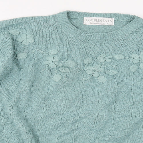 COMPLIMENTS Womens Green   Pullover Jumper Size M
