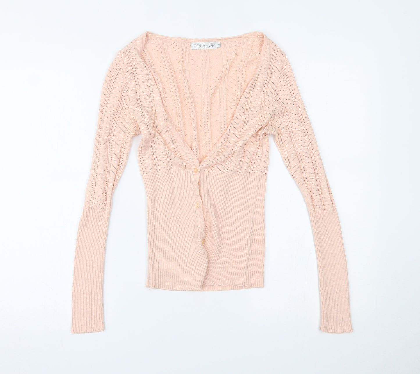 Topshop Womens Pink   Cardigan Jumper Size 10