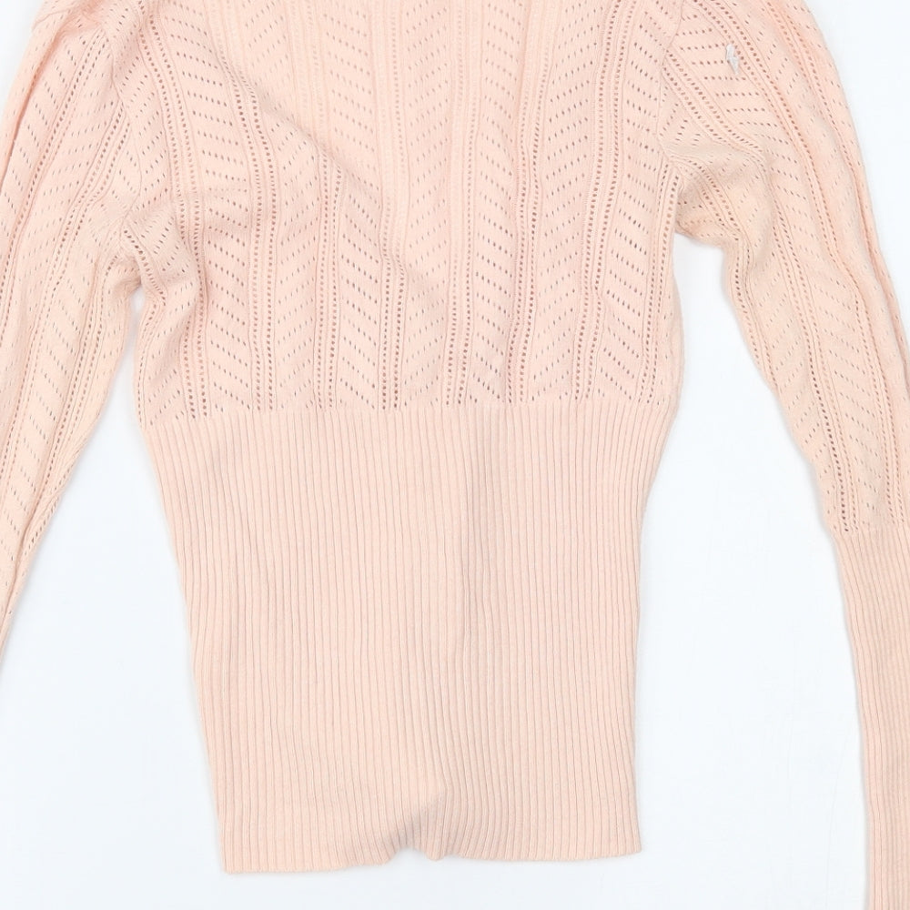 Topshop Womens Pink   Cardigan Jumper Size 10