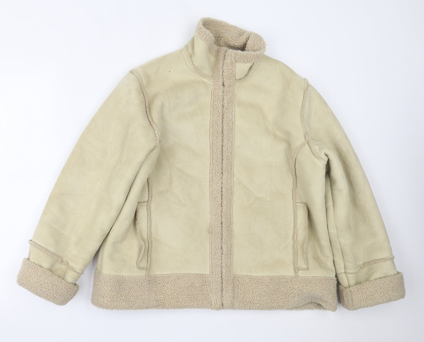 Preworn Womens Beige   Overcoat Coat Size M