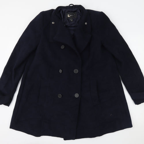 MNG Womens Blue   Overcoat Coat Size M