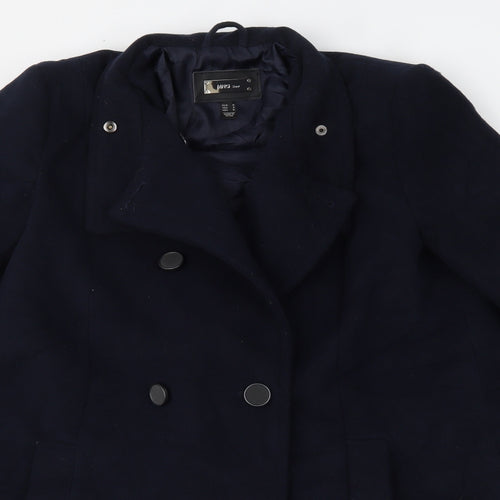 MNG Womens Blue   Overcoat Coat Size M
