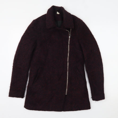 H&M Womens Purple   Overcoat Coat Size 4