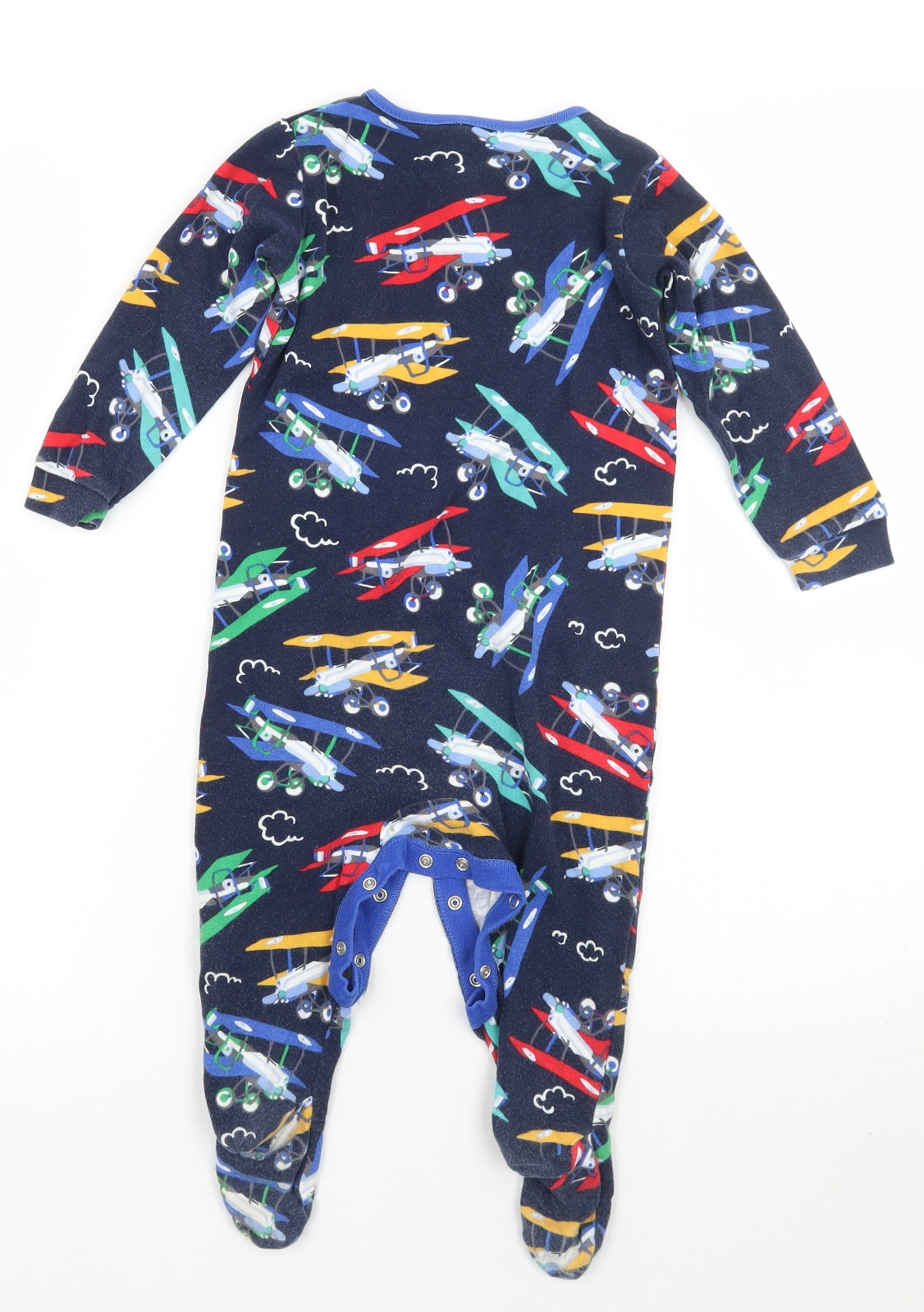 NEXT Baby Blue Geometric  Babygrow One-Piece Size 12-18 Months