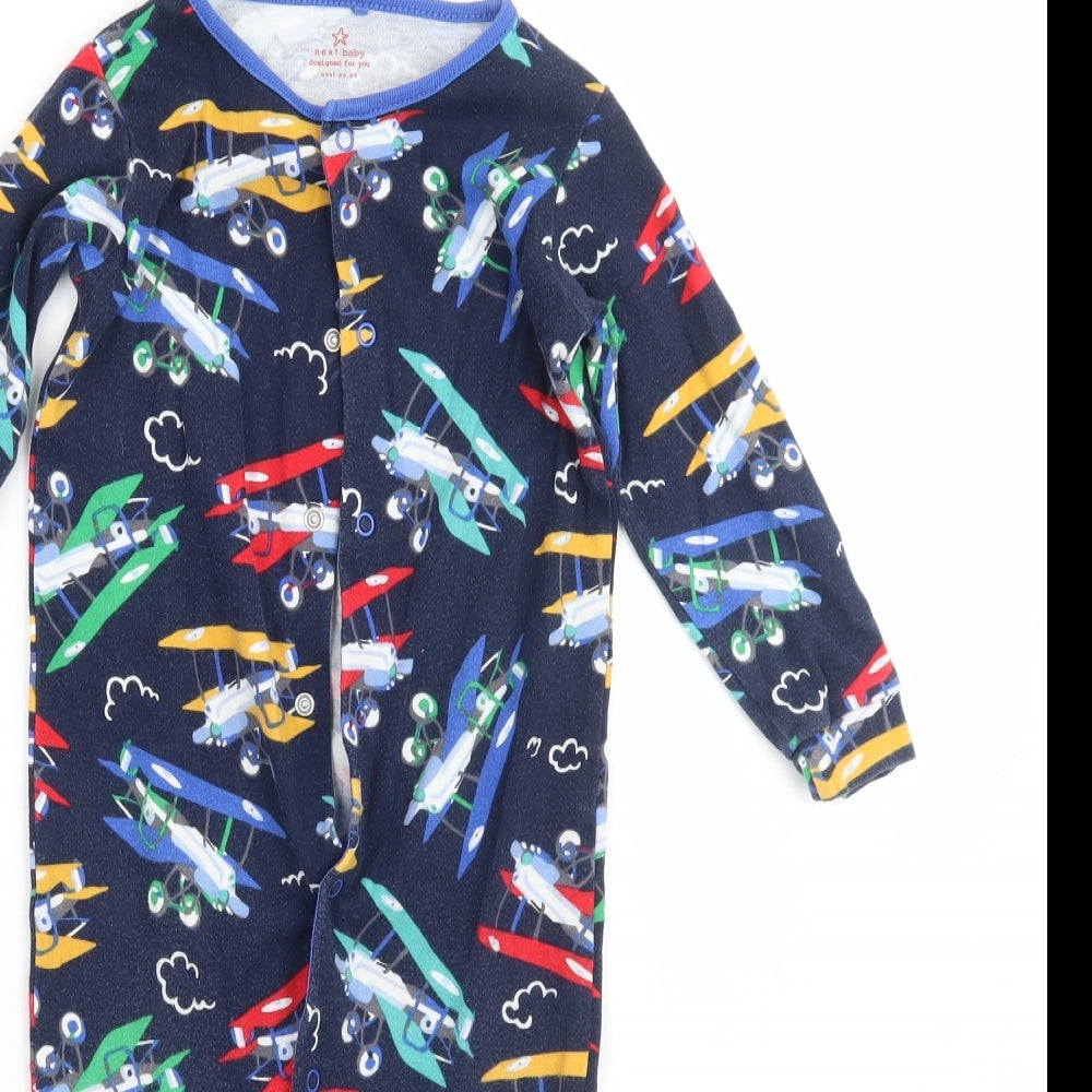 NEXT Baby Blue Geometric  Babygrow One-Piece Size 12-18 Months