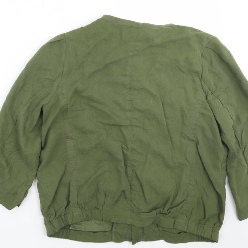 H&M Womens Green   Jacket Coat Size 12