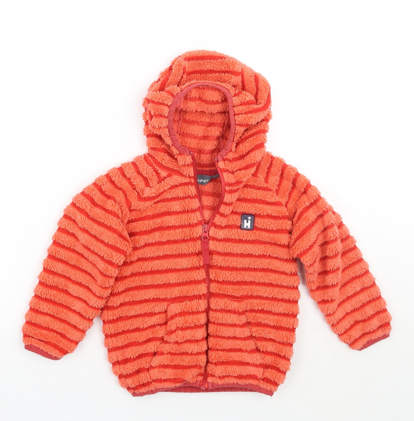 Higear Boys Orange Striped  Jacket Coat Size 3-4 Years