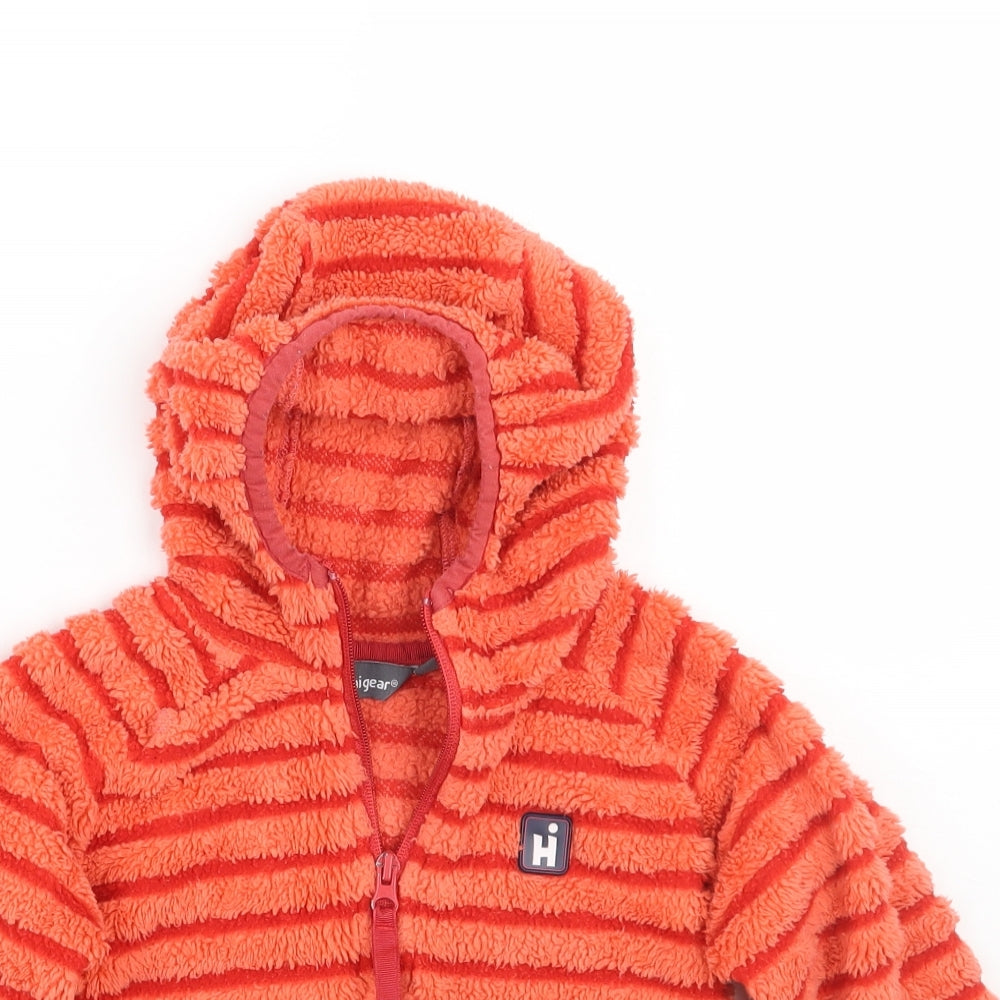 Higear Boys Orange Striped  Jacket Coat Size 3-4 Years