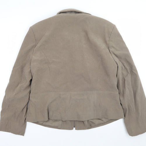 AMARANTO Womens Beige   Jacket Coat Size 18