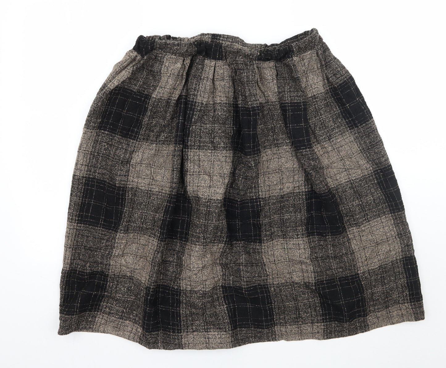 Preworn Womens Brown Check  A-Line Skirt