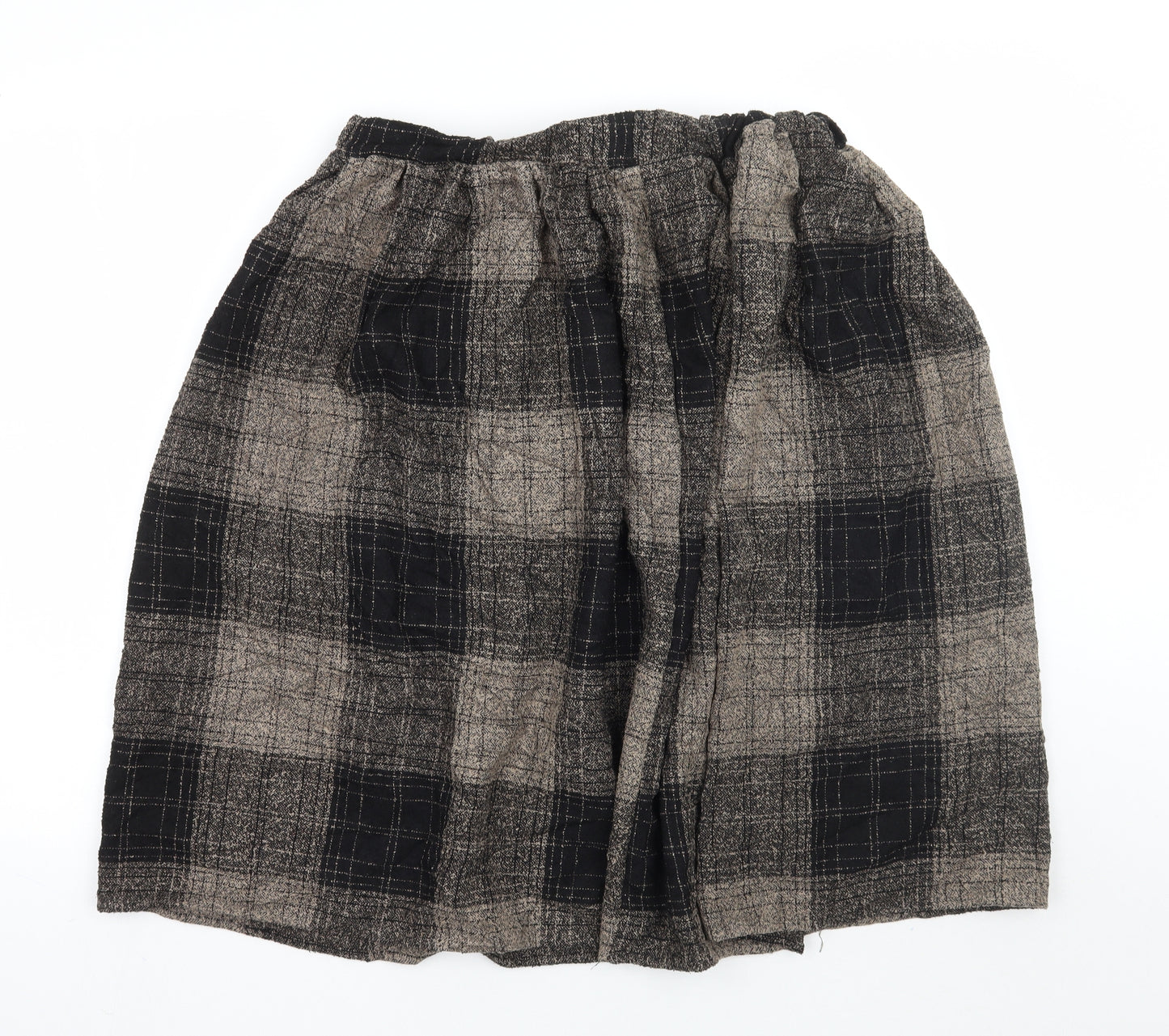 Preworn Womens Brown Check  A-Line Skirt