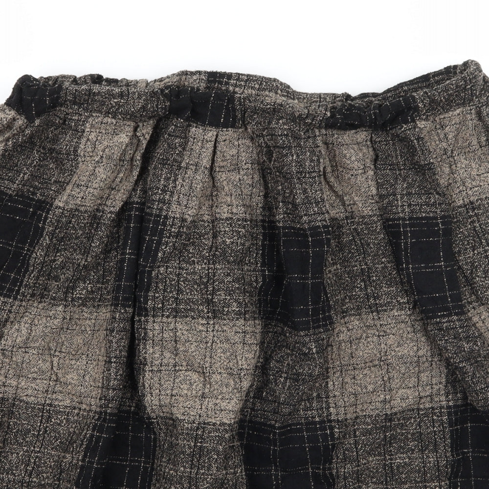 Preworn Womens Brown Check  A-Line Skirt