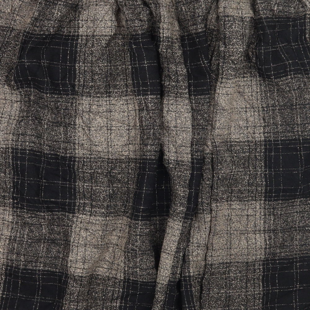 Preworn Womens Brown Check  A-Line Skirt