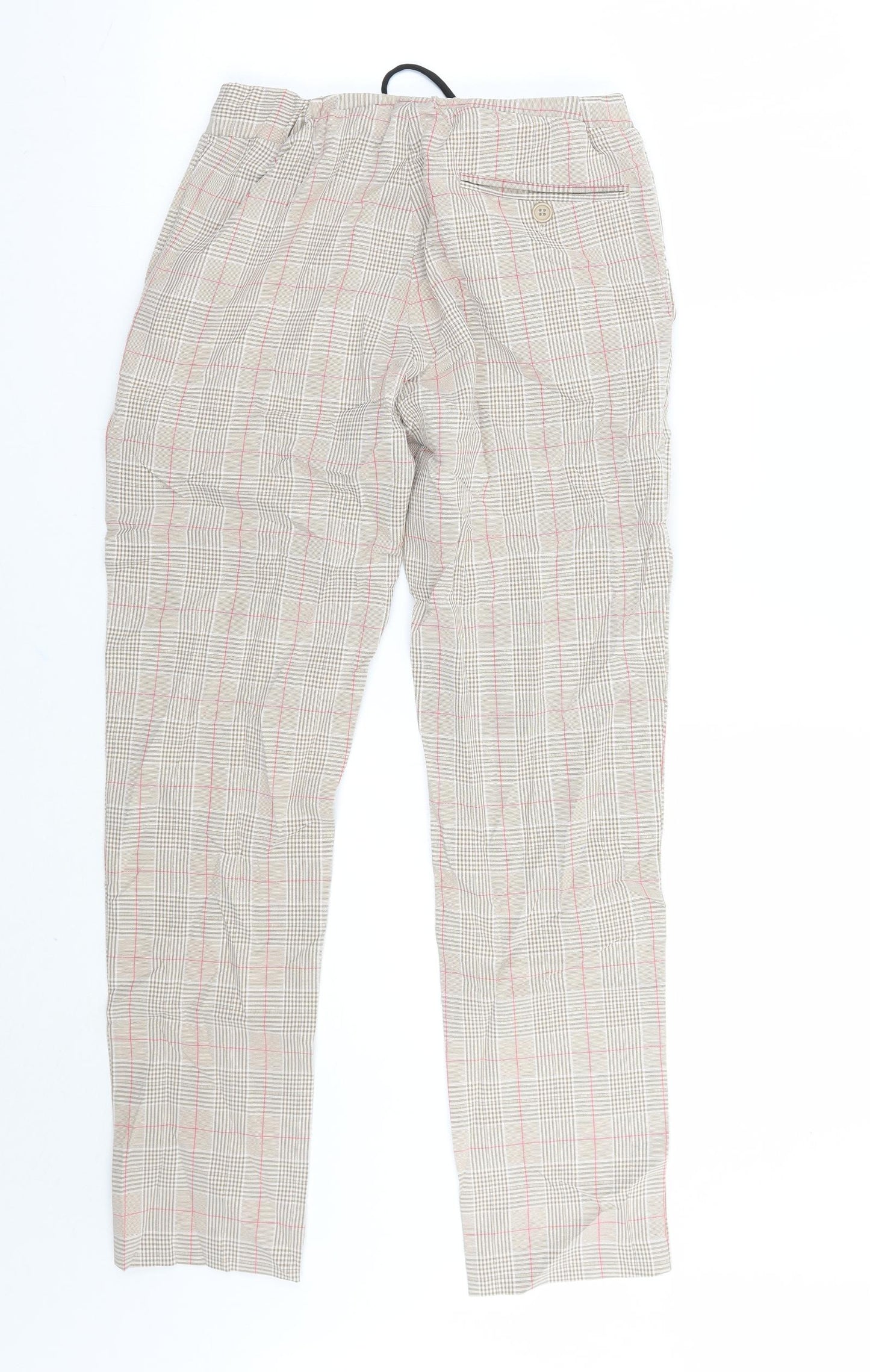 Boohoo Mens Blue Check  Trousers  Size 28 L27 in
