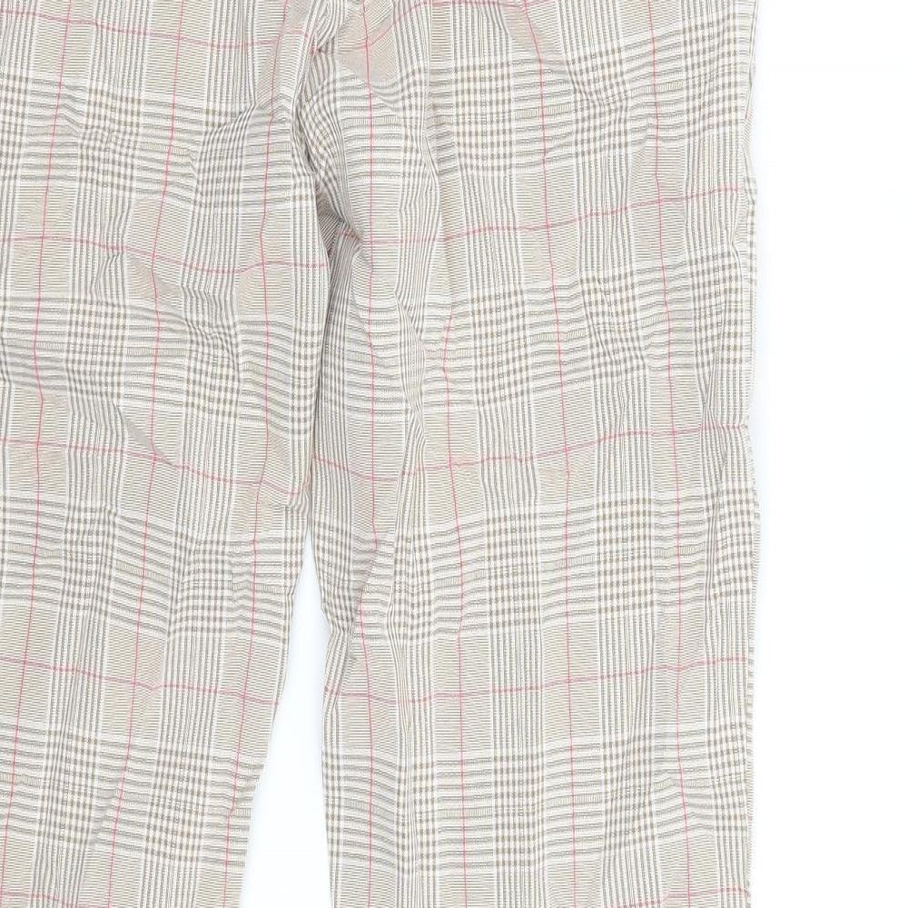 Boohoo Mens Blue Check  Trousers  Size 28 L27 in