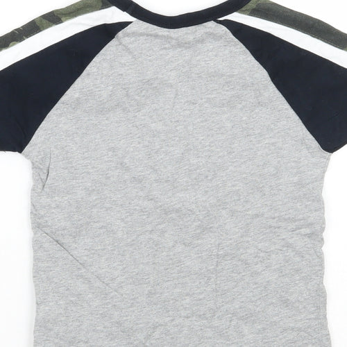 NEXT Girls Grey Geometric  Basic T-Shirt Size 2 Years