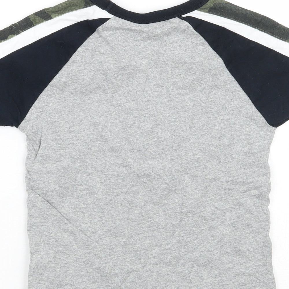 NEXT Girls Grey Geometric  Basic T-Shirt Size 2 Years