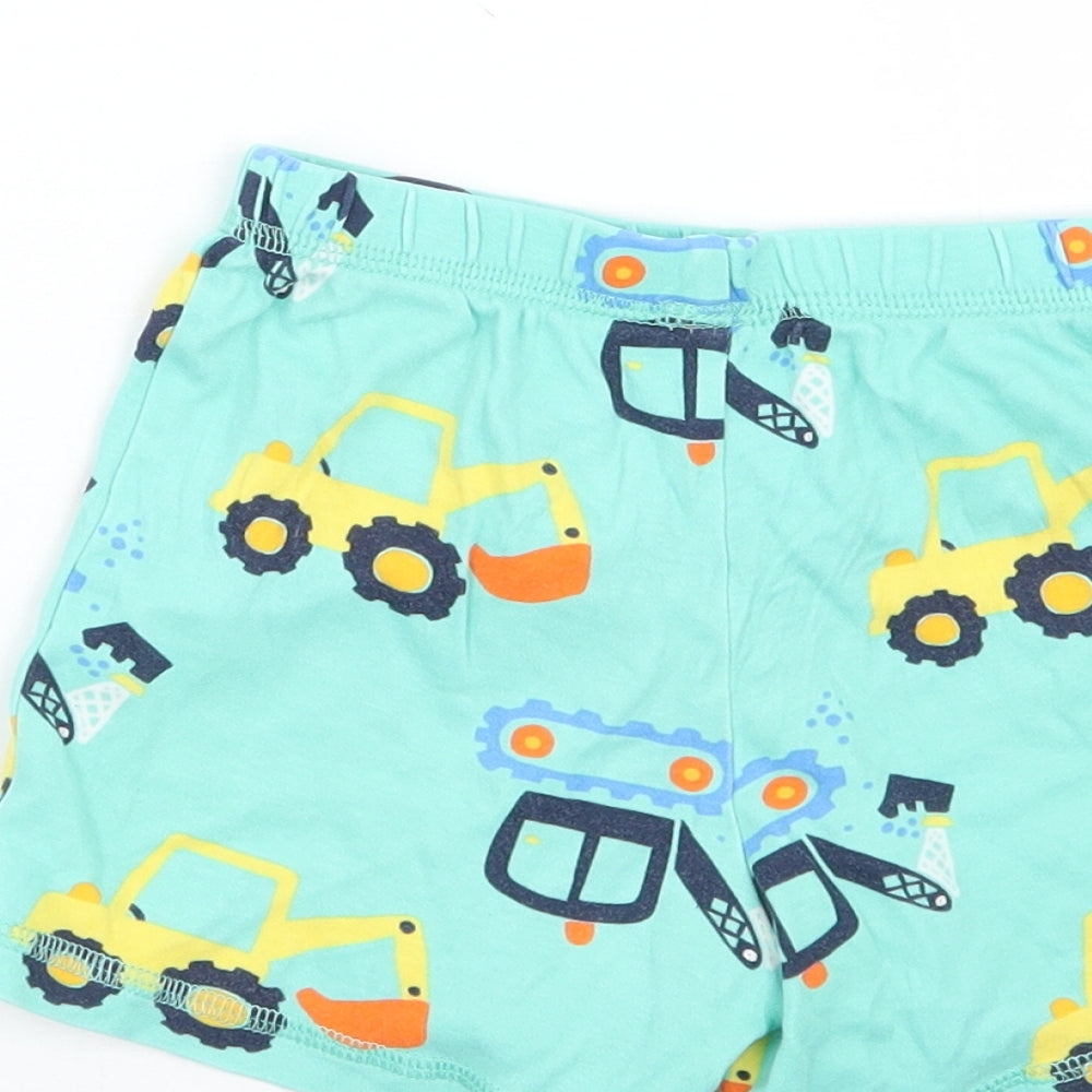 George Boys Green Geometric  Sweat Shorts Size 3-4 Years