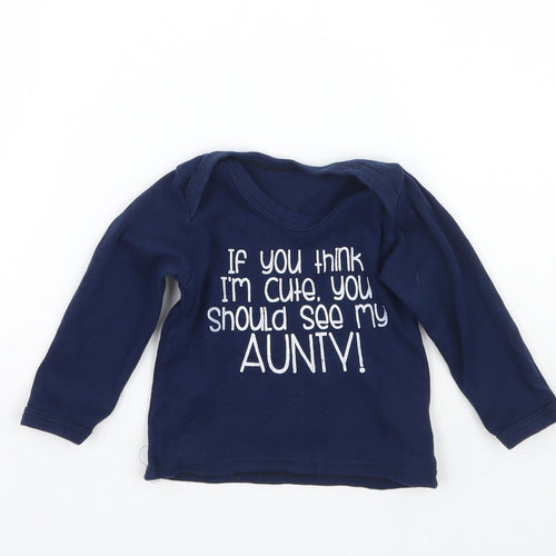 Preworn Girls Blue   Basic T-Shirt Size 2 Years