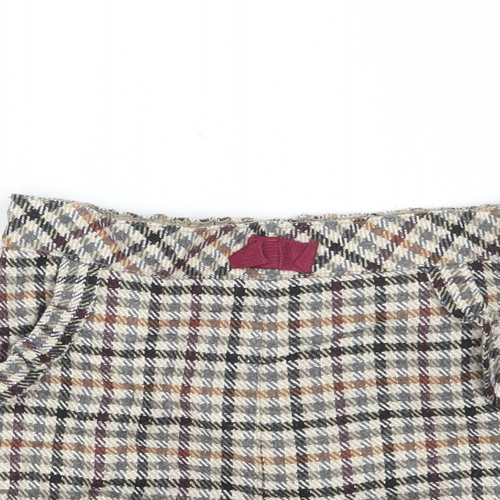 TU Girls Beige Check  Bermuda Shorts Size 4-5 Years